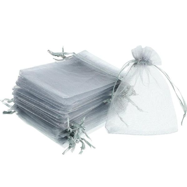 

100pcs 10x8cm organza mini gift bags with drawstring pouch jewelry pouches wrap packing bag for party wedding birthday favors storage