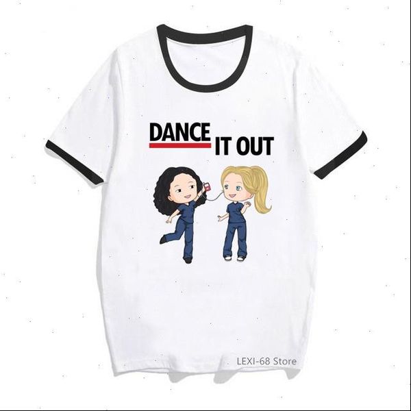 

funny dance it out femme womens t shirt greys anatomy cartoon print youre my graphic female streetwear, White