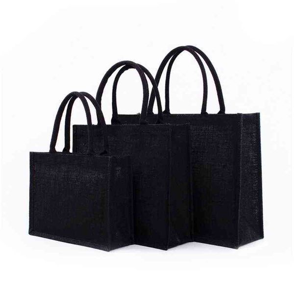 Nxy Shopping Bags Джуточная сумка для мешковины с мягкой ручкой для женской сумочки для подружки невесты Рождественские услуги Организатор подарков на день благодарения 220128