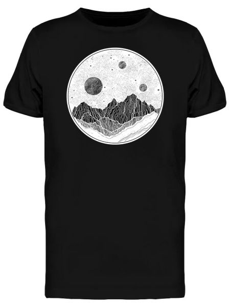 

bright lunar portrait men's tee -image by shutterstock, White;black