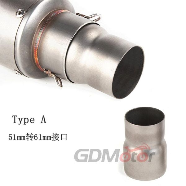 

motorcycle exhaust system pipe 60mm to 51mm 38mm muffler mild steel adapter for convenrtor reducer connector