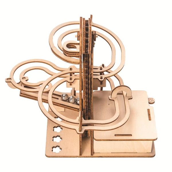 

marble run game diy 3d wooden puzzle model assembly building kits toys drop solar track for children gift novelty items