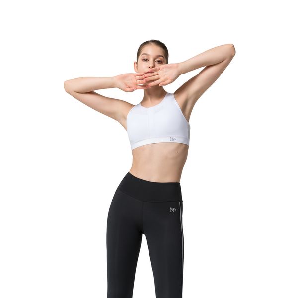 

yvette women high impact sports bra for running, White;black
