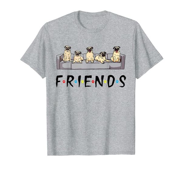 

Friends Pug The Couch Watch TV Movie Show Cute Paw Vintage T-Shirt, Mainly pictures