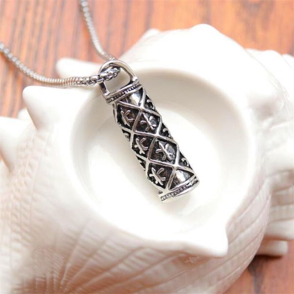 

pendant necklaces sterling silver cylinder locket with rose flower prayer wish memory box for necklace