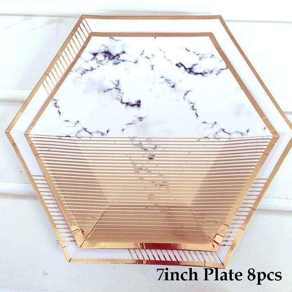 

disposable dinnerware stripe gold foil paper plates cups napkins straw party tableware sets birthday wedding baby shower decor supplies