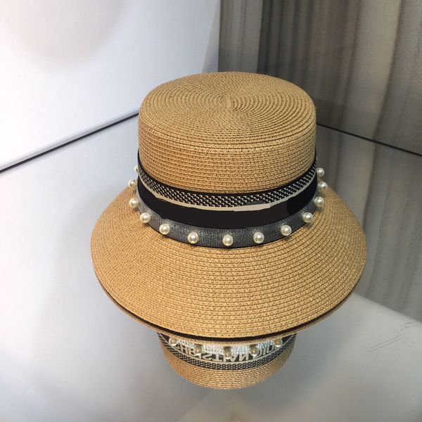 

2021 new fashion leisure cap dress hat hats temperament wholesale new caps flat hat new summer limited series straw hat trend, Blue;gray
