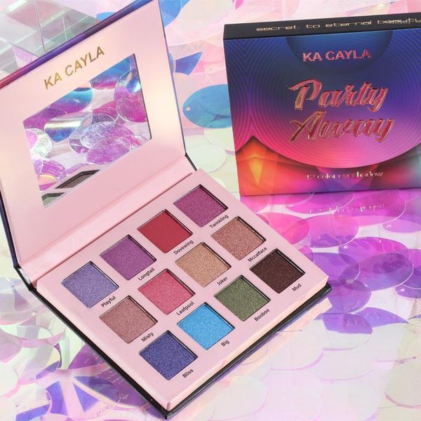 

color eye shadow makeup matte shimmer metal waterproof flash palette1