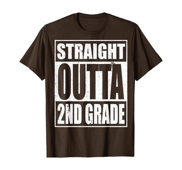 

straight outta 2nd grade shirt graduation gift, White;black