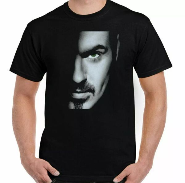 

george micheal t-shirt mens older wham cd album artwork tee top, White;black