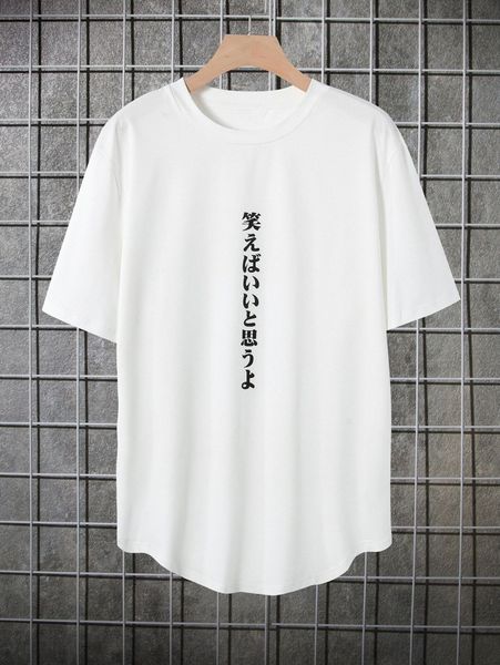 

men japanese letter graphic tee w7na#, White;black