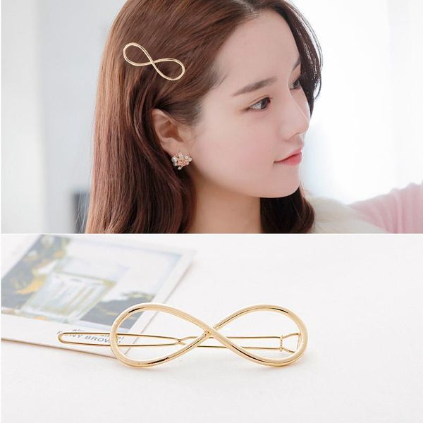 

korean fashion hair accessories barrettes for women trendy simple girl golden silver side clip hairpins headwear hairgrip1