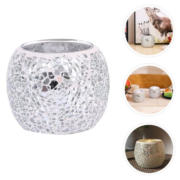 

fragrance lamps mosaic candle stand glass holder beautiful candlestick ornament
