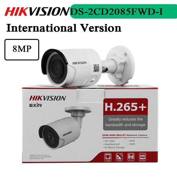 

original hikvision english ds-2cd2085fwd-i 8mp network camera 4k poe h.265+ h.264 ir ip67 cctv ip cameras