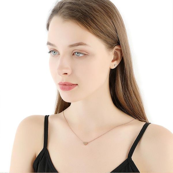 

necklaces for women stainless steel simple round gold pendants gifts woman accessories hexagon jewelry on the neck pendant, Silver