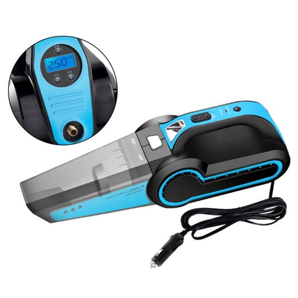 

car washer 4 in 1 vacuum cleaner multifunctional handheld portable tire inflate rechargeable digital display led dust collect low noise