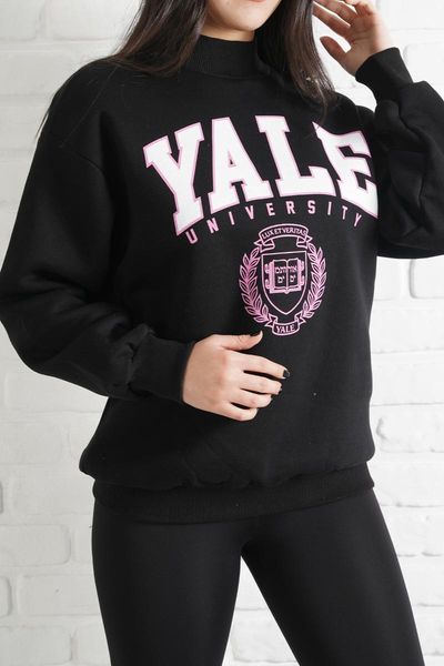 

women's hoodies & sweatshirts manga letter printed colorful sweat, Black