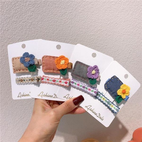 

hair accessories small flowers clips baby girls grips barrettes kids styling tools headdress headwear, Slivery;white