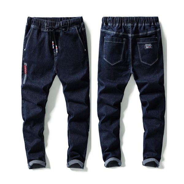 

men stretch denim trousers casual jean pants men's jeans, Blue