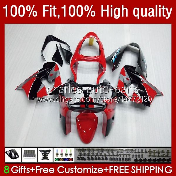 Fairings de molde de injeção de preto cinza vermelho para Kawasaki Ninja ZX 9R 900 CC ZX9 9 R 98-03 Kit de carroçaria 25No.16 ZX900 ZX9R 00 01 02 03 ZX-9R ZX-900 900CC 2000 2002 2003 OEM Bodys