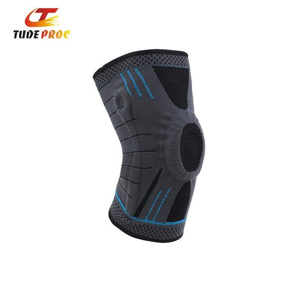 

compression knee pads for sports basketball volleyball running brace sleeve patella protector elastic support elbow &, Black;gray