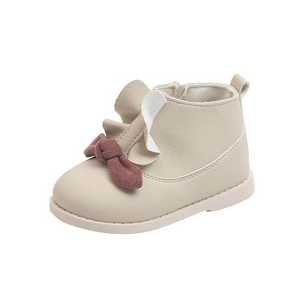 

kids boots children shoes childrens footwear girls short boot autumn winter bows students cute moccasins soft princess b8321, Black;grey