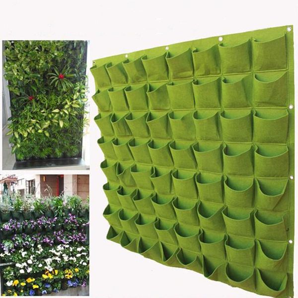 

planters & pots wall hanging planting bags garden vertical planter multi pocket for wall-mounted gardening flower outdoor indoor growing