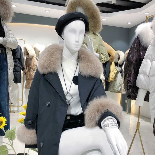 

21 winter women's fashion big hair collar down et guangzhou shijing wear