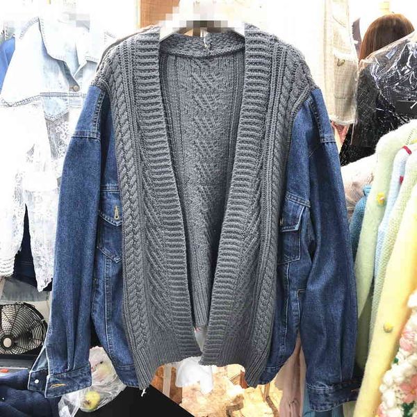 

sweaters Women's casual jean long sleeve button down shredded jeans jacket d722, White;black