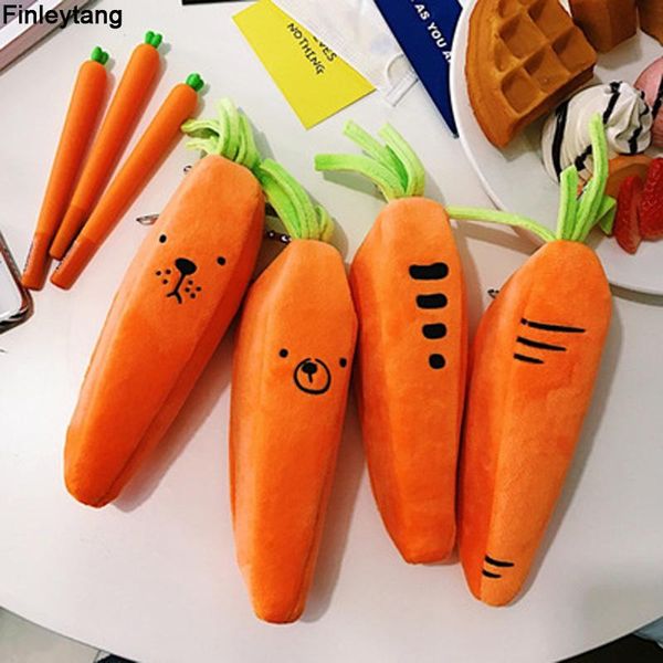 

pencil case kawaii orange radish school stationery supplies children gifts creative cute bag fashion box for girl bags