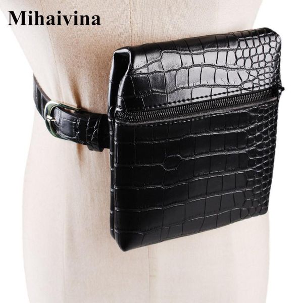 

waist bags mihaivina crocodile bag women pack leather belt fashion alligator envelope mini zipper coin purse wholesale
