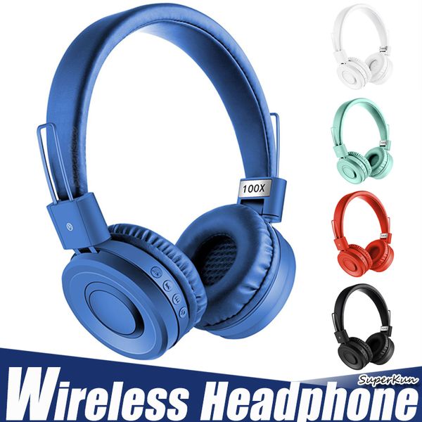 Cuffie wireless 5.0 Auricolari stereo Supporto per cuffie pieghevoli Scheda TF Microfono incorporato Jack da 3,5 mm