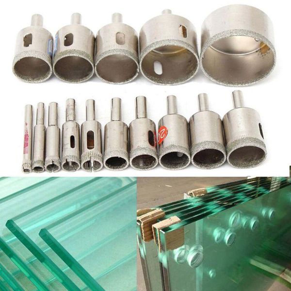 

professional hand tool sets 15pcs diamond cutter hole drill bits set glass ceramic tile saw cutting tools 6-50mm