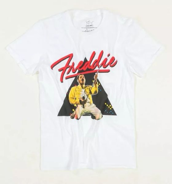 

official white freddie mercury t-shirt, White;black