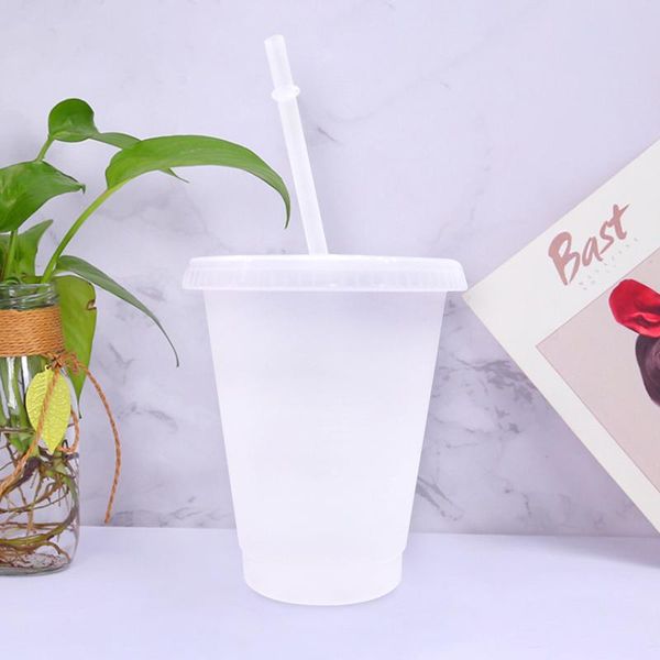 

mugs 700ml straw cup no logo matte finish plastic tumbler drinking water bottle reusable drinkware outdoor christmas gift