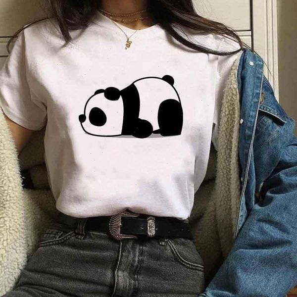Damen T-Shirt Grafik Cartoon Elefant Panda Kurzarm Niedlich Damen Harajuku T-Shirt Top Damen