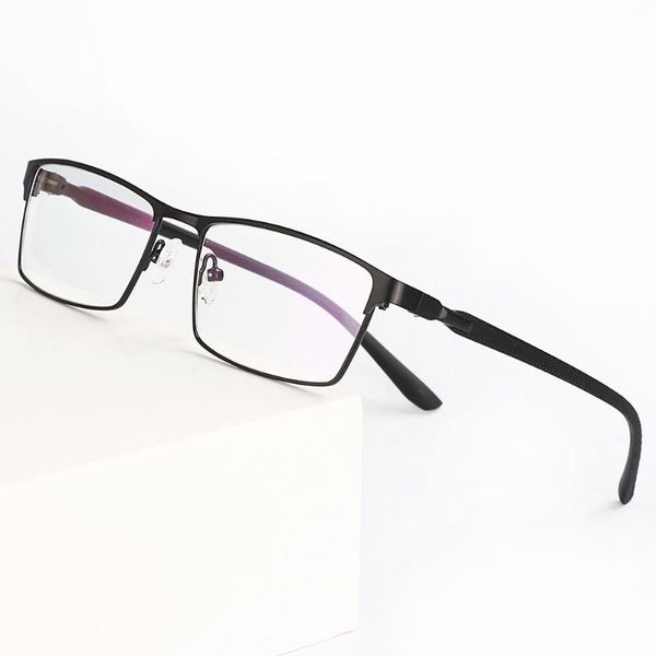 

fashion sunglasses frames tr90 alloy optical glasses frame men full rim square myopia eye glass for male prescription eyeglasses gafas oculo, Black