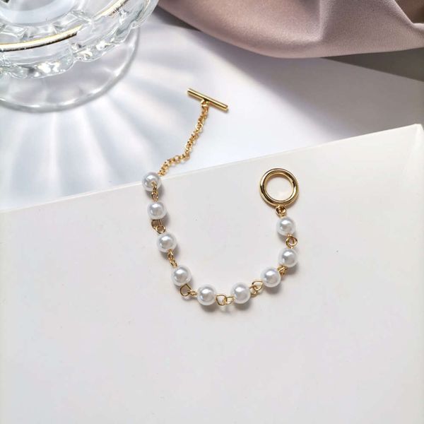 

hand catenary south korea dongdamen minority pearl personality asymmetry fashion bracelet net red hand adornment girl, Black