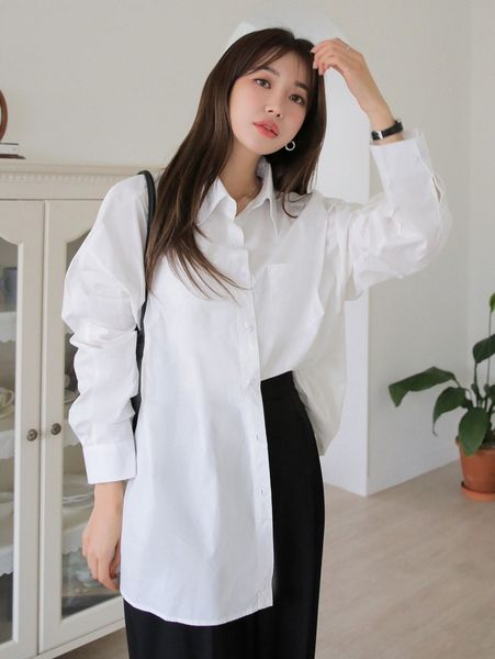 

dazy patched pocket drop shoulder blouse 54us#, White