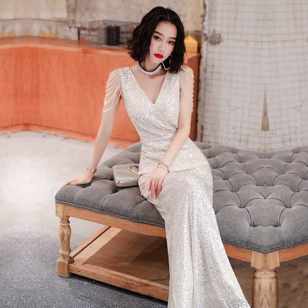 

fishtail evening women's 2021 summer banquet temperament annual meeting host dinner celebrity drs, Black