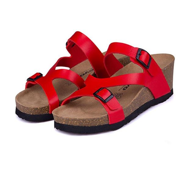 

slippers 2021 fashion women sandals flats cork casual shoes print mixed colors slides flip flop plus size 35-40, Black