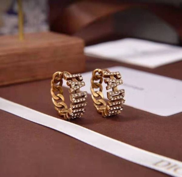 

special offer 70% off dijia six letter earrings 2021 wind diamond earrings, Golden;silver