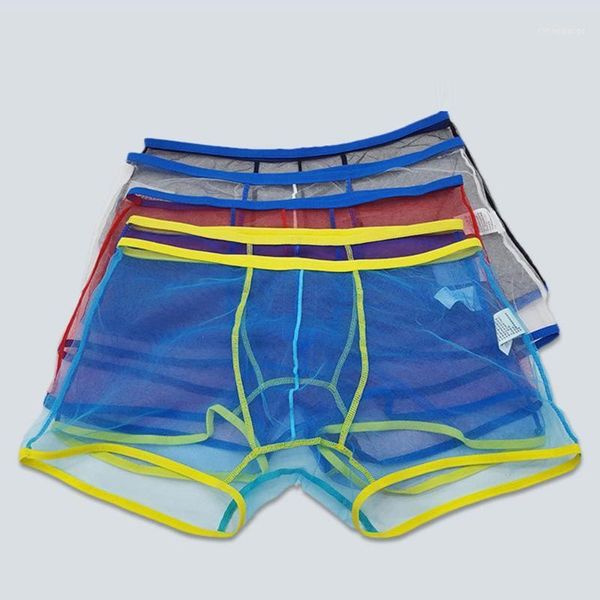 

underpants men boxer perspective transparent fashion lightweight breathable brief gay bottom shorts sissy panties homo pant, Black;white