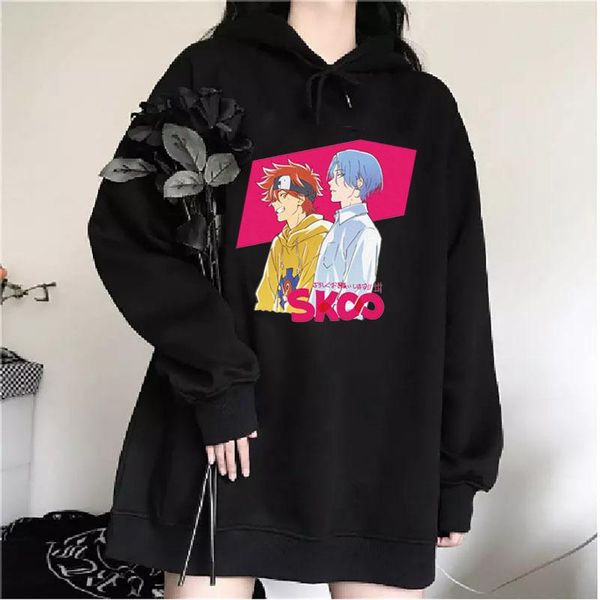 

men's hoodies & sweatshirts 2021 kpop letter printe sk8 unlimited skateboard pullover oversize harajuku hooded loose ulzzang trend top, Black