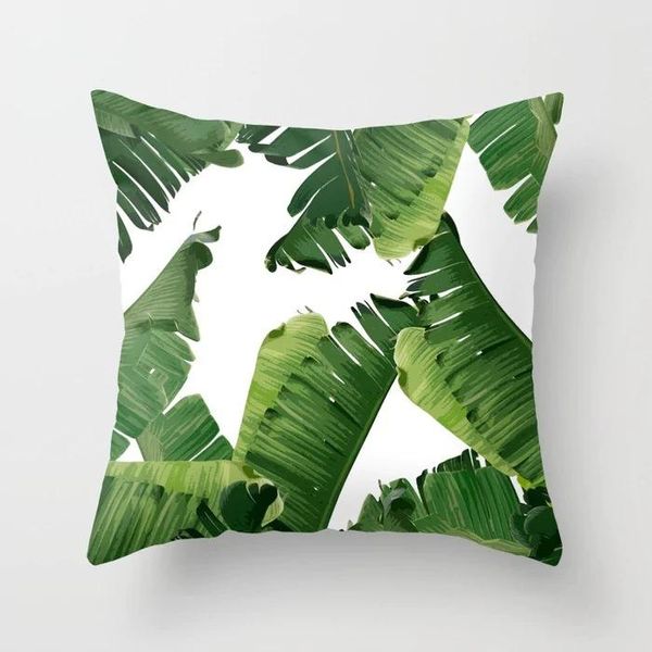 Подушка/декоративная подушка тропическая растение полиэфирная наволочка офисная ткань диван подушка домашний персик мех
