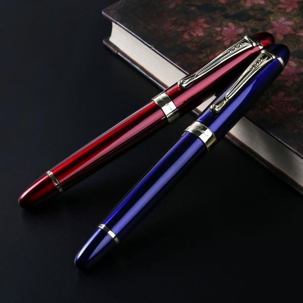 

jinhao x450 luxury men's fountain pen business student 0.5mm extra fine nib transparent calligraphy office supply writing tools pens
