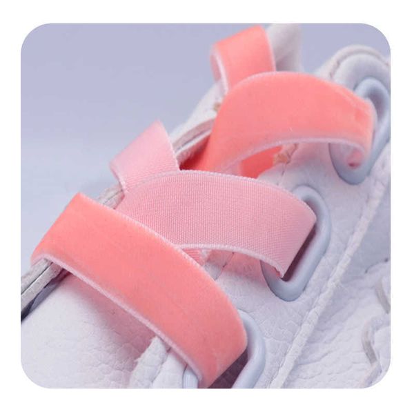 

60-180cm length 1.27 cm width velvet surface shoelaces women men black white colorful sports casual boots shoes laces, White;pink