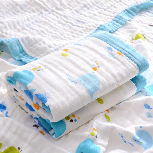 

born baby bath towel cotton gauze six layer blanket 110*110cm blankets & swaddling
