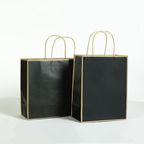 Brown Brown Bianco Craft Shopping Bag Bag per portare via il cibo