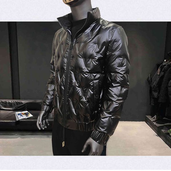 

90% white duck down men's jacket, Black